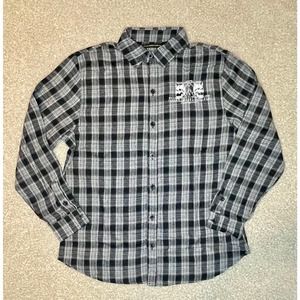 A$$holes Live Forever Flannel-Black & White Plaid-XXL